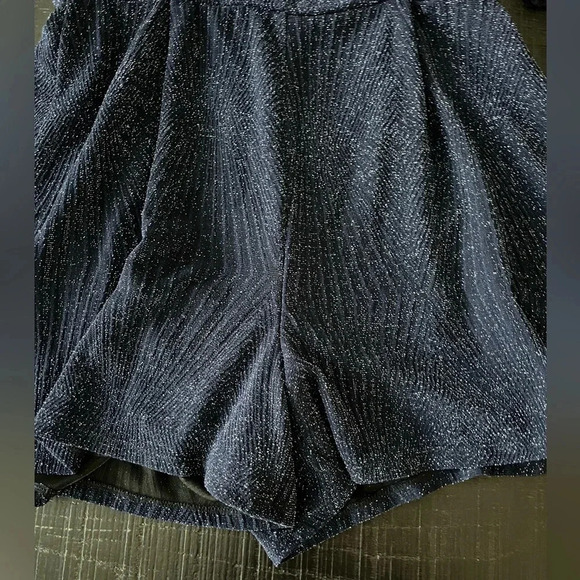 Mi Ami by Francesca’s Navy Blue Glitter Romper Large - Picture 5 of 7